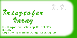 krisztofer varay business card